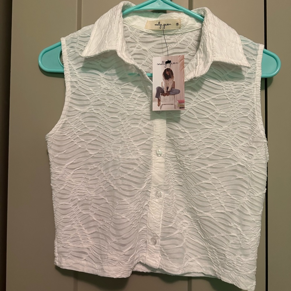 NWT Molly green textured tank size M